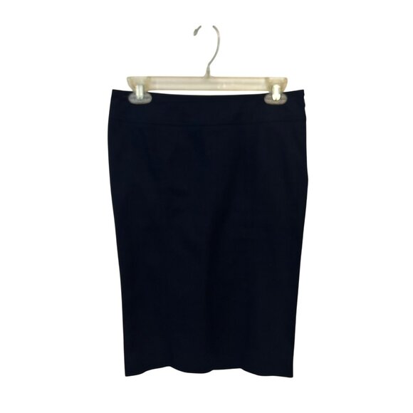 Burberry Womens Navy Pencil Skirt Size 40 Fits Size 4  Cotton Blend Made In Ital - Picture 1 of 6